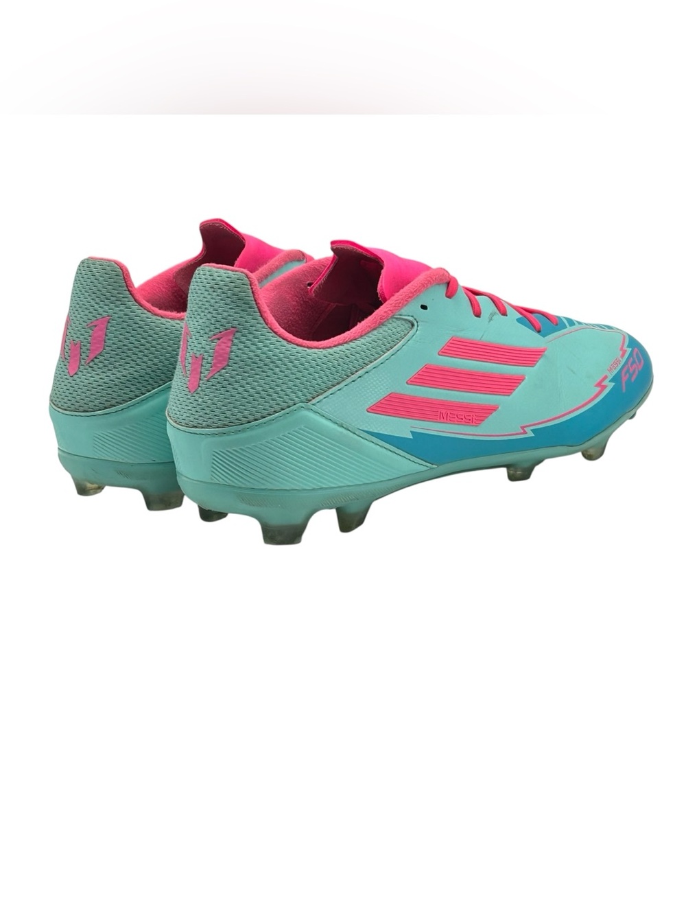 Adidas Messi F50 League Aqua Mens Size 10 Soccer Cleats IH0928 - Picture 10 of 12